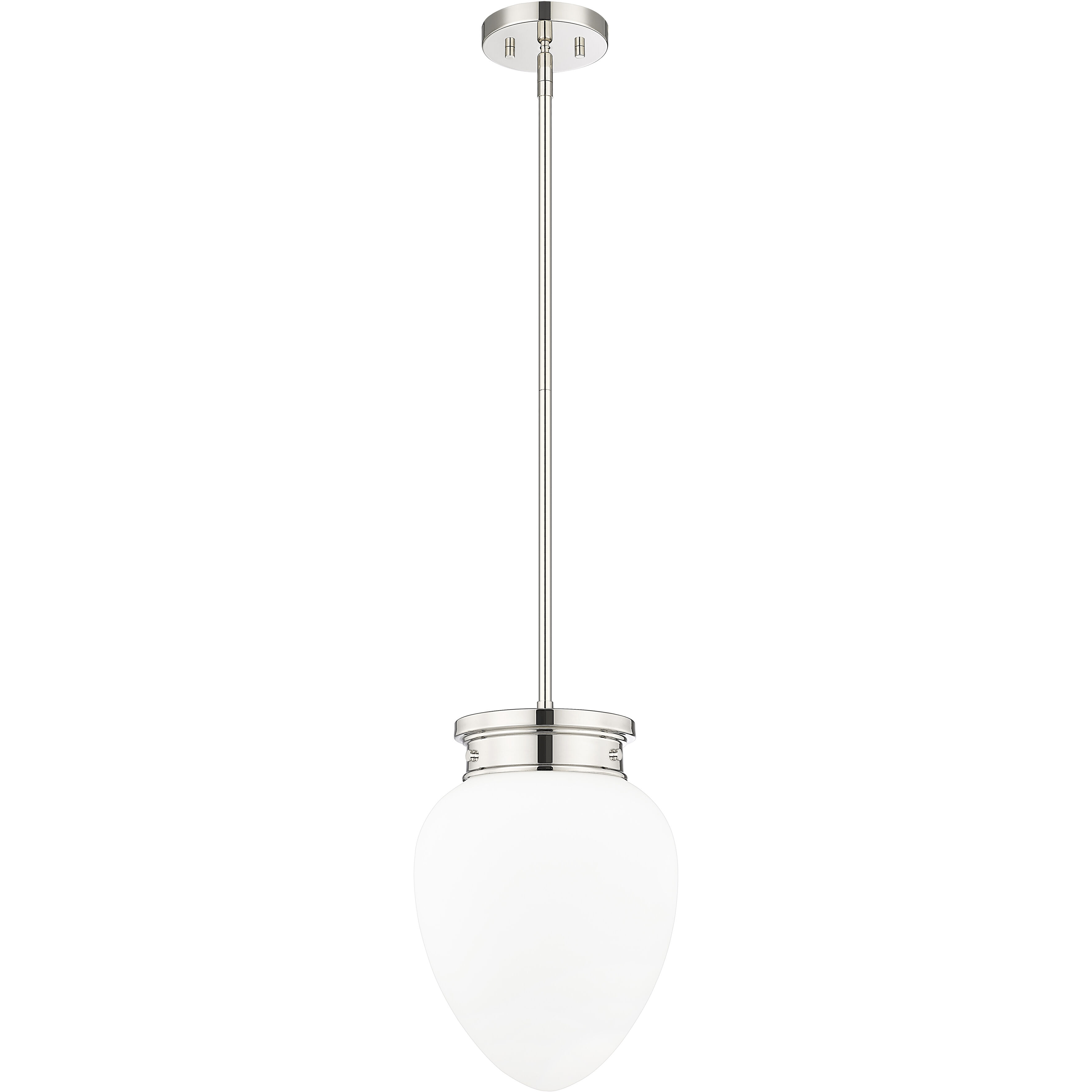 Gideon 1 Light 10 inch Polished Nickel Pendant Ceiling Light
