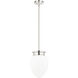 Gideon 1 Light 10 inch Polished Nickel Pendant Ceiling Light