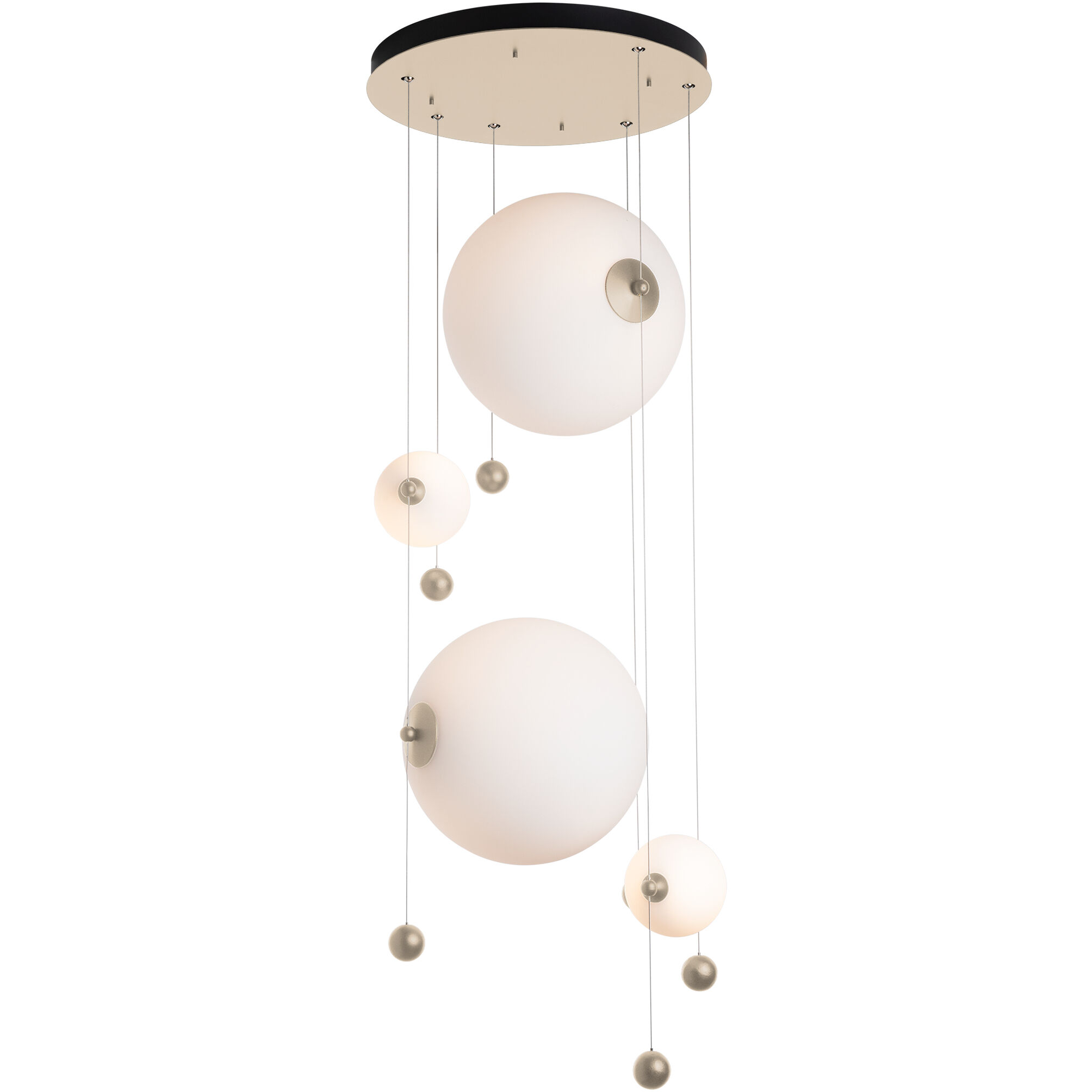 Abacus LED 19.8 inch Soft Gold Pendant Ceiling Light in Opal, Round