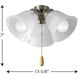 AirPro LED Brushed Nickel Fan Light Kit