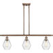 Ballston Cindyrella LED 36 inch Antique Copper Island Light Ceiling Light in Seedy Glass