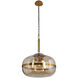 Nottingham 3 Light 20 inch Ancient Brass Pendant Ceiling Light, Large