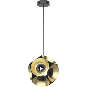 Magellan LED 23.13 inch Black and Gold Chandelier Ceiling Light in Black/Gold