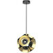 Magellan LED 23.13 inch Black and Gold Chandelier Ceiling Light in Black/Gold