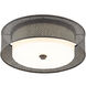 Notte LED 16.5 inch Molé Black Flush Mount Ceiling Light