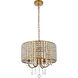Elise 4 Light 17 inch Brass Pendant Ceiling Light