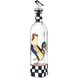 Rooster Black with Red and Yellow Oil and Vinegar Bottle