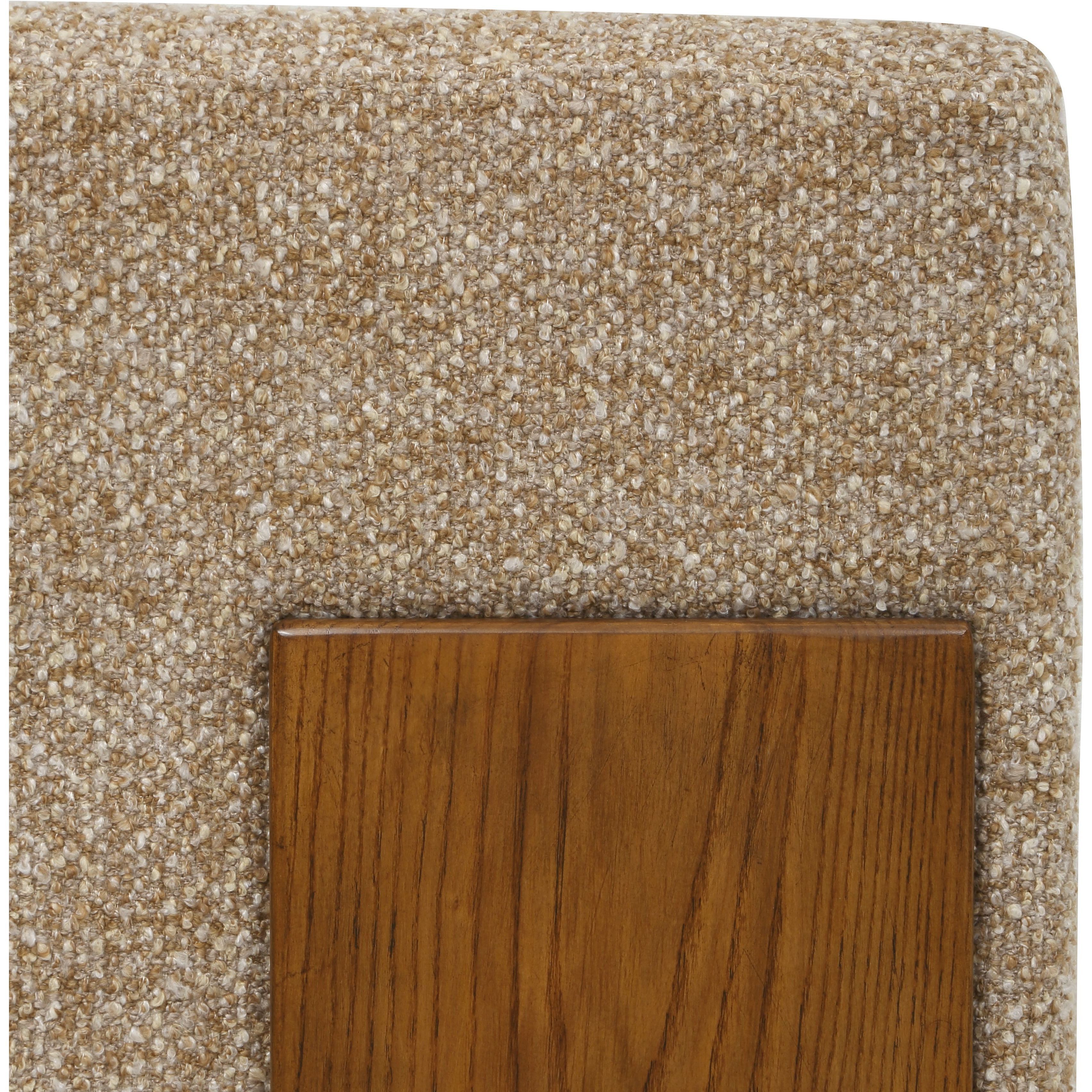 Halligan Amber and Gray and Cream with Walnut Accent Chair