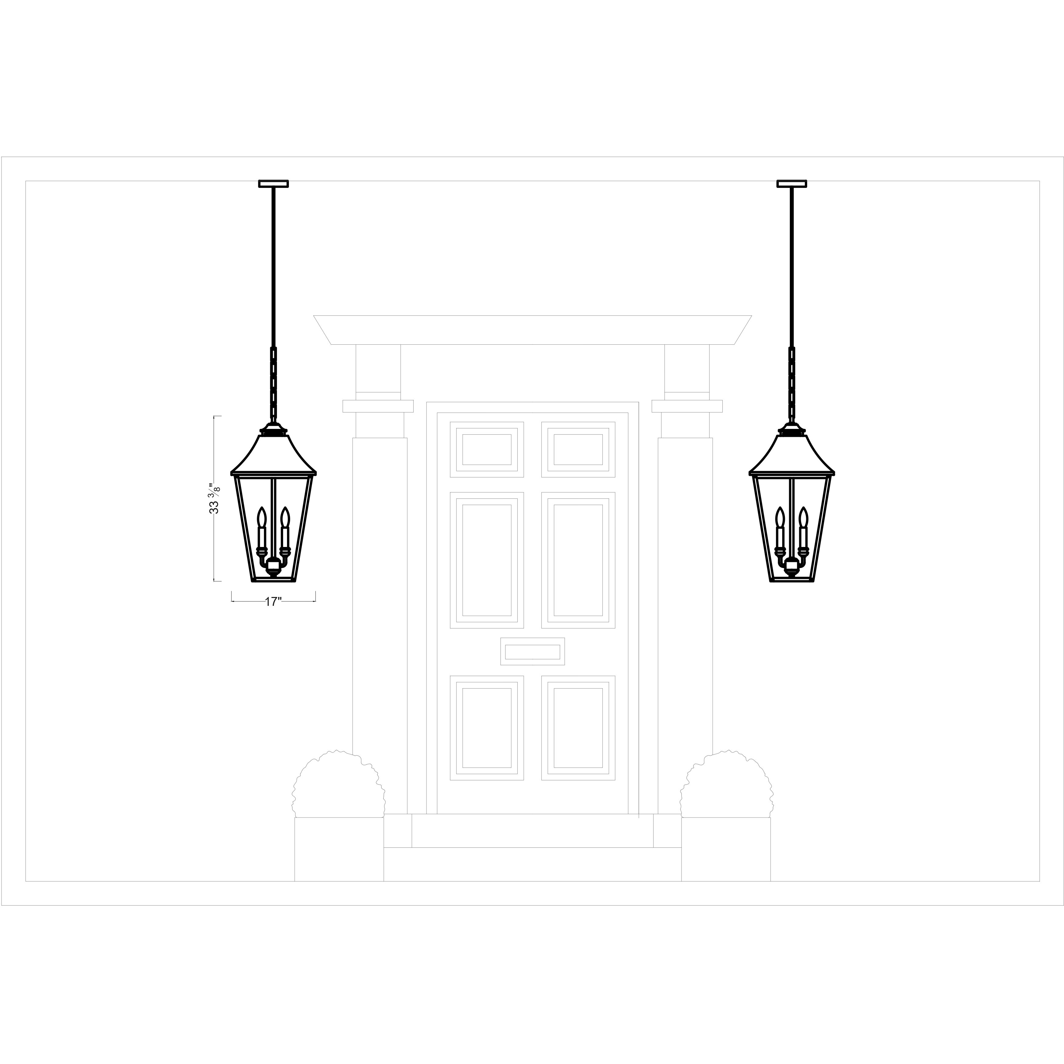 Sean Lavin Galena 4 Light 33.38 inch Sable Outdoor Wall Lantern