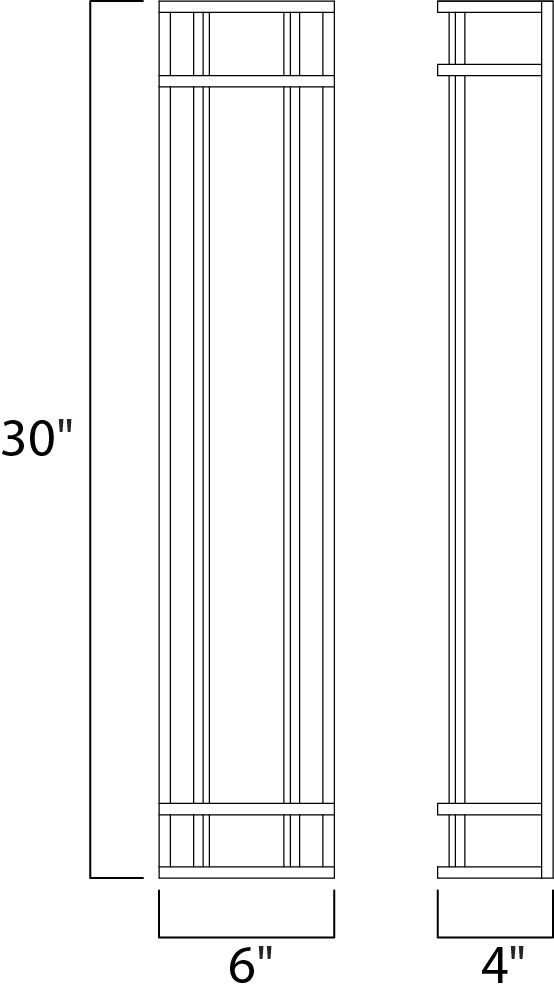 Moon Ray LED 30 inch Bronze Outdoor Wall Mount