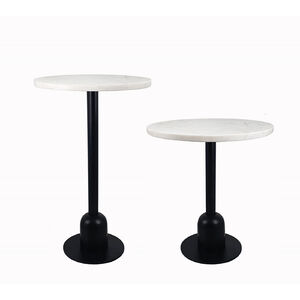 Orman 14 inch Black and White Side Tables