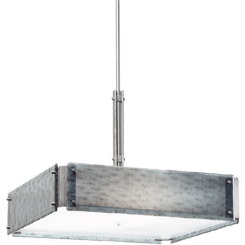 Urban Loft 4 Light 24 inch Matte Black Chandelier Ceiling Light in Bronze Granite, Square
