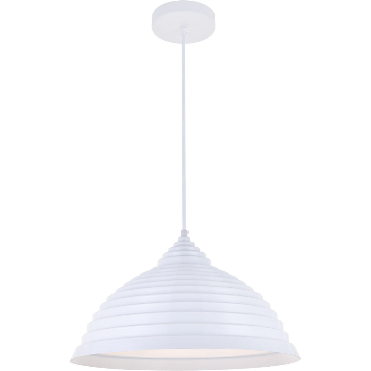 Circa 1 Light 15.5 inch White Pendant Ceiling Light
