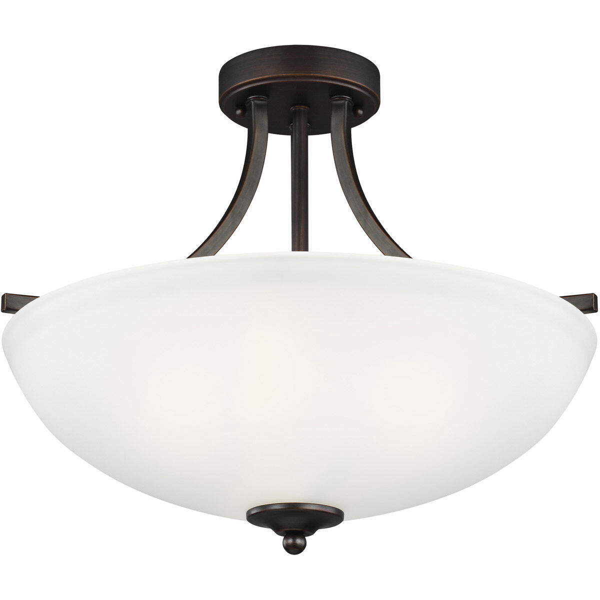 Geary 3 Light 18.63 inch Bronze Convertible Pendant Semi-Flush Ceiling Light