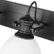 Hines 4 Light 34.5 inch Matte Black Bath Vanity Light Wall Light in Opal Glass