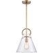 Gabby 1 Light 11 inch Brass Mini Pendant Ceiling Light