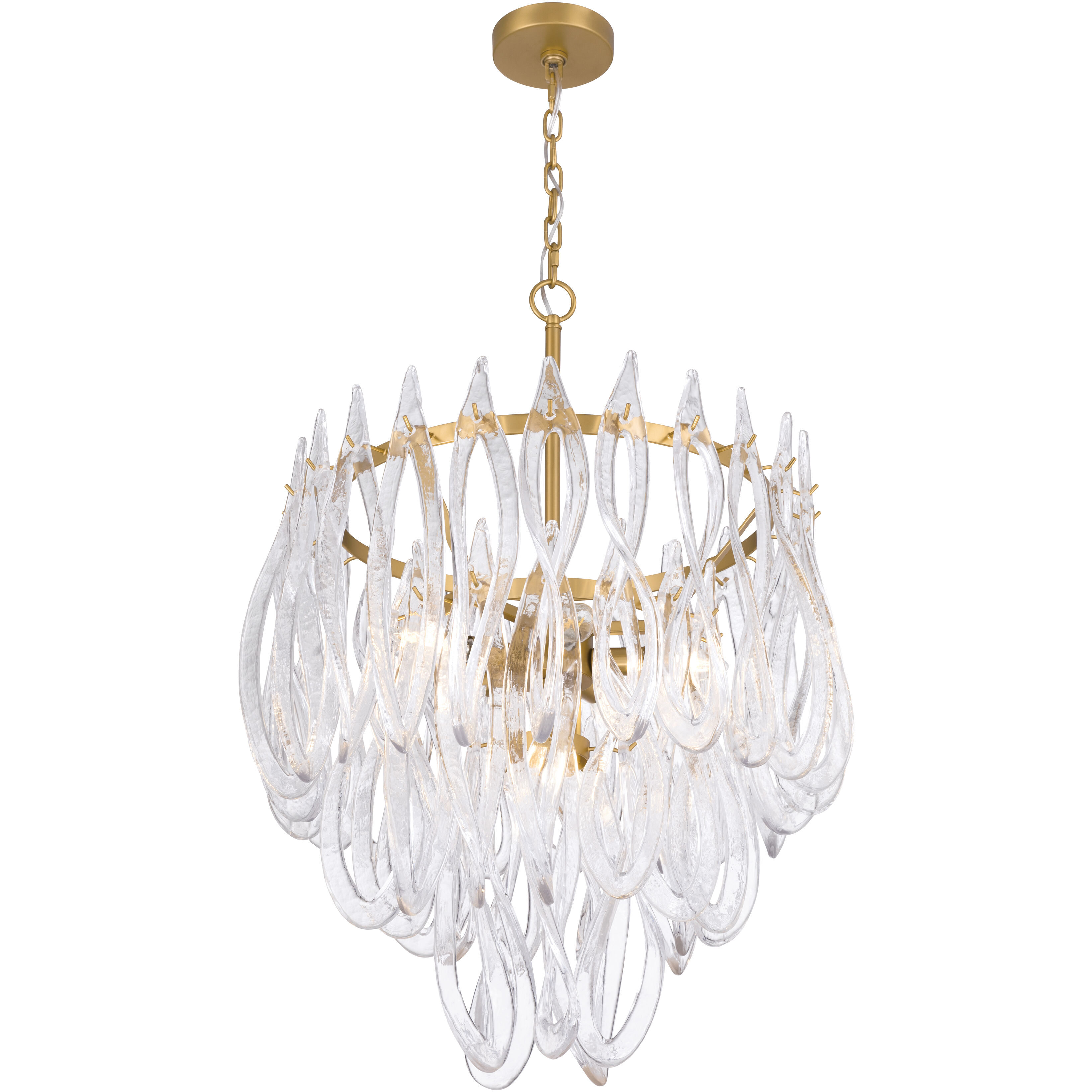 Glassara 6 Light 23 inch Legacy Brass Pendant Ceiling Light