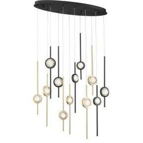 Barletta LED 12 inch Gold and Black Chandelier Ceiling Light