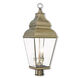 Exeter 3 Light 28 inch Antique Brass Outdoor Post Top Lantern