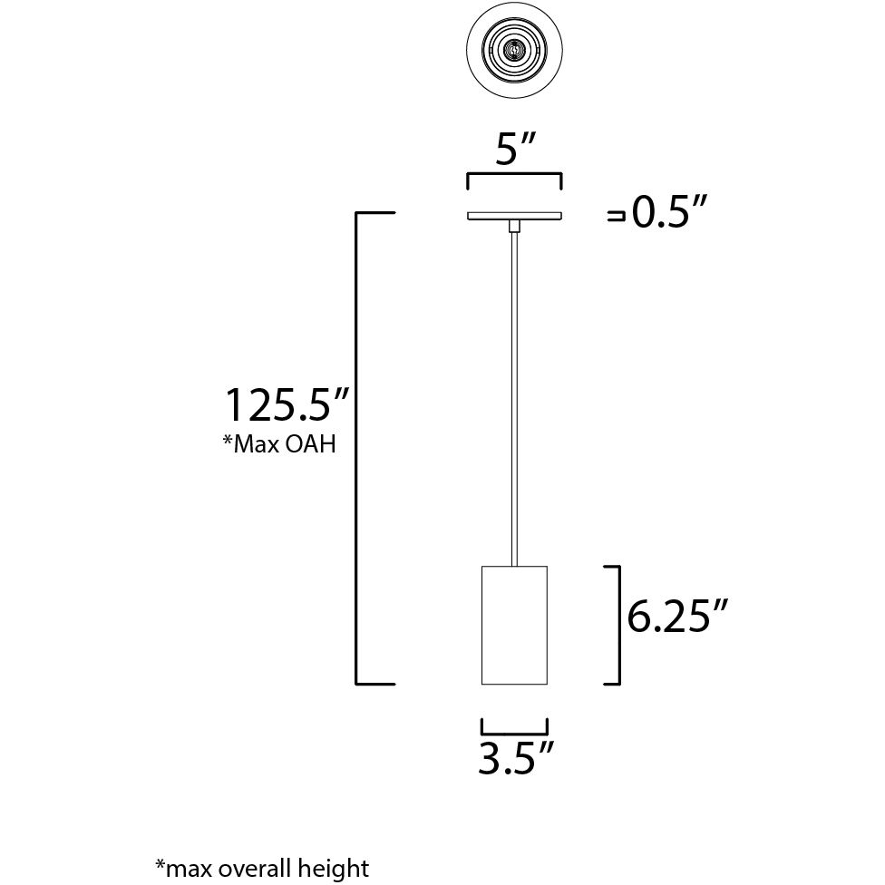 Dwell LED 3.5 inch White Single Pendant Ceiling Light