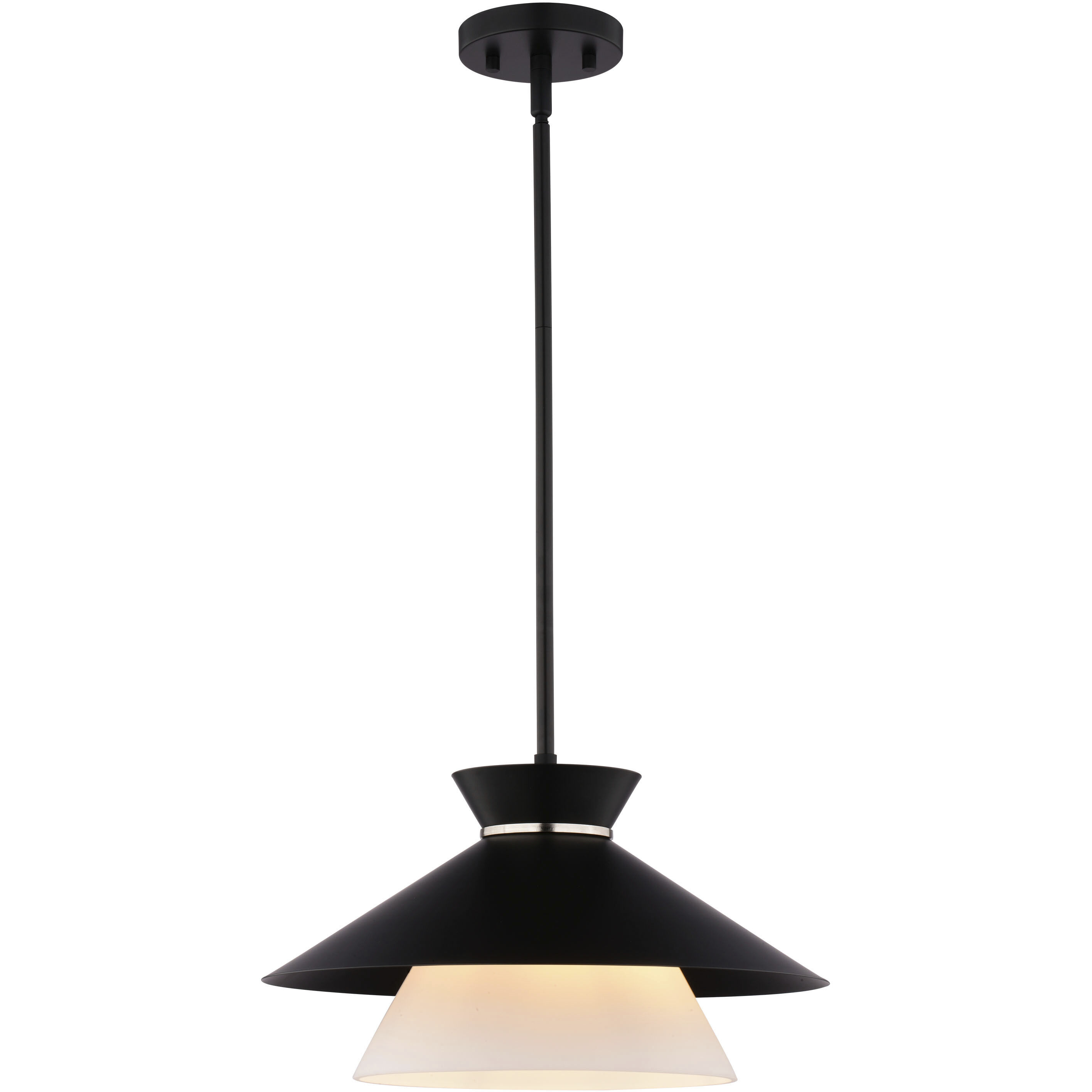 Loomis 1 Light 15.25 inch Matte Black Pendant Ceiling Light