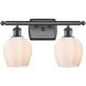 Ballston Norfolk LED 16 inch Oil Rubbed Bronze Bath Vanity Light Wall Light in Matte White Glass