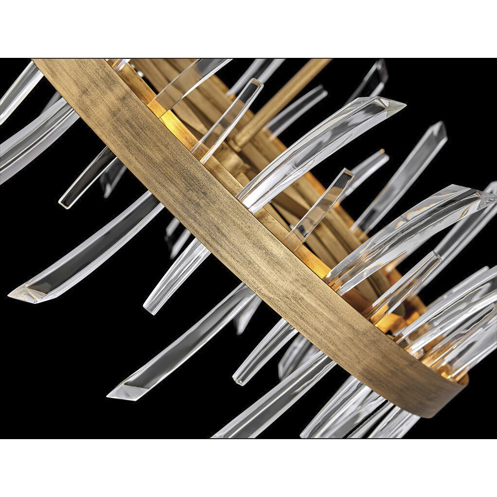 Revel LED 28 inch Burnished Gold Chandelier Ceiling Light