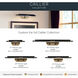 Caillier 39 watt 35.25 inch Black Picture Light Wall Light
