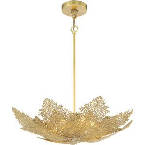 Evergold LED 24 inch India Gold with Vintage Brass Pendant Ceiling Light