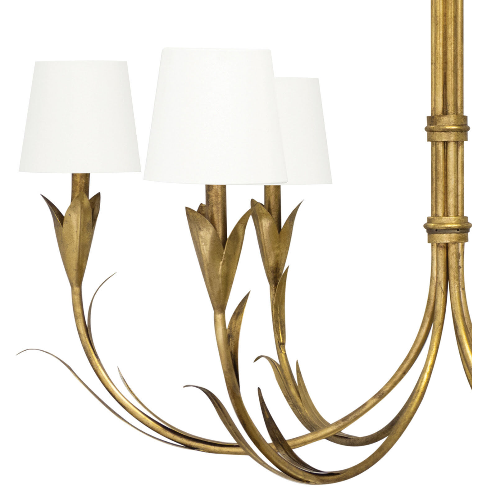 River Reed 6 Light 41 inch Gold Chandelier Ceiling Light, Small