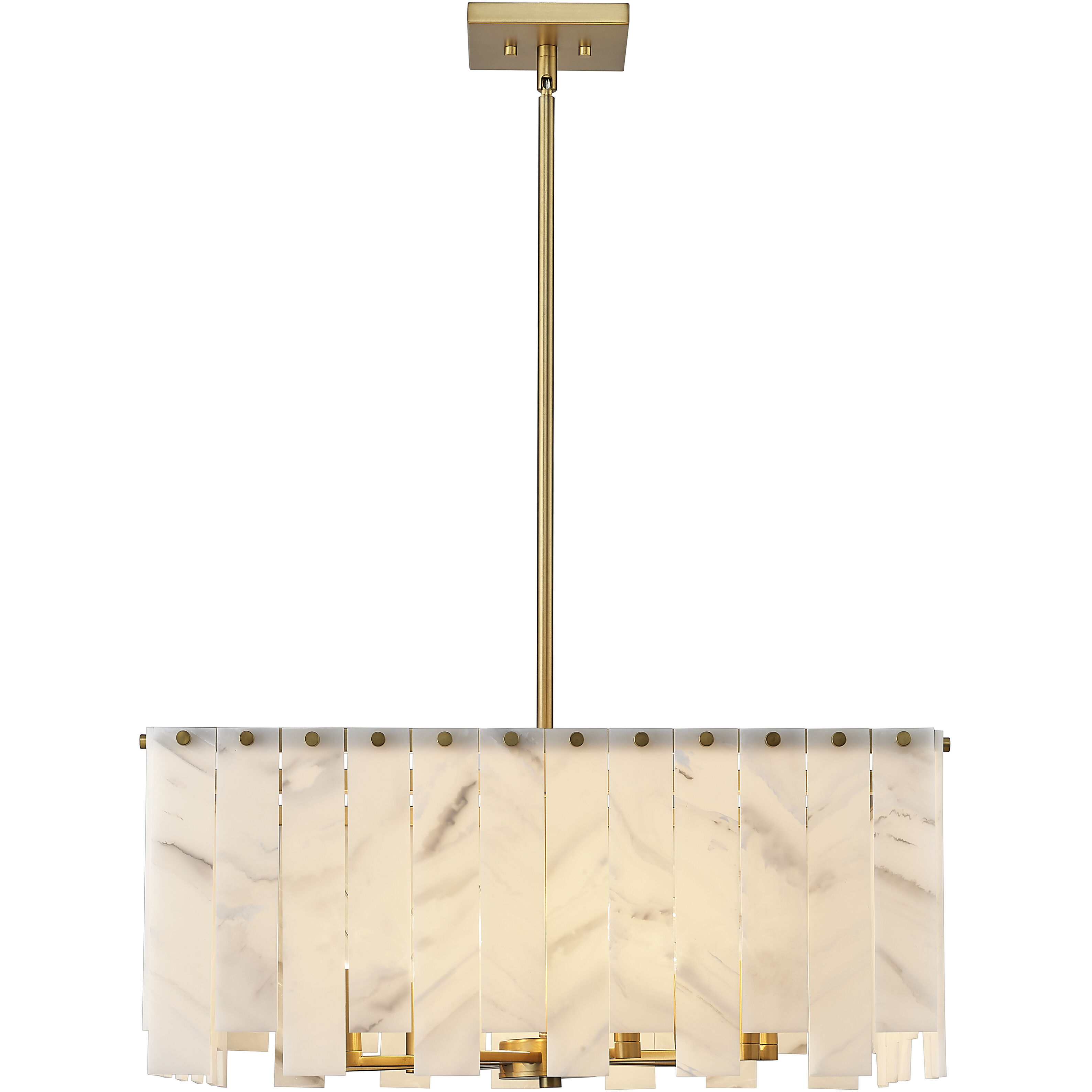 Viviana 8 Light 26 inch Rubbed Brass Chandelier Ceiling Light