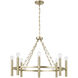 Winton 8 Light 28 inch Matte Brass Chandelier Ceiling Light