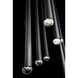 Cascade LED 12 inch Black Multi-Light Pendant Ceiling Light in 23, Linear, 37in.