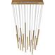 Filmore Ave. LED 11 inch Aged Brass Multi Port Pendant Ceiling Light
