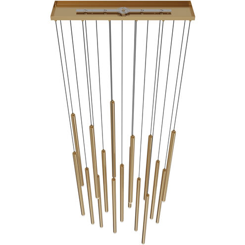 Filmore Ave. LED 11 inch Aged Brass Multi Port Pendant Ceiling Light