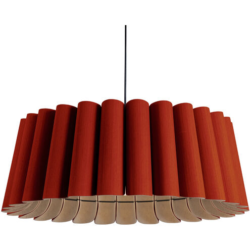 Renata 1 Light 31.5 inch Black Pendant Ceiling Light in 32 in, Red, Acoustic WEP Collection