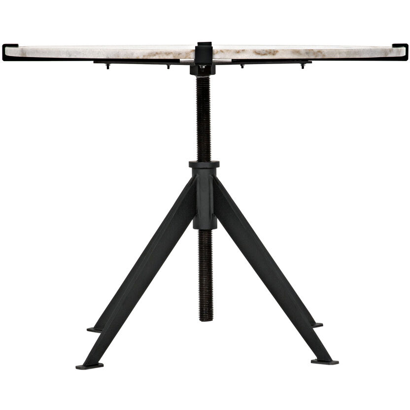 Edith 30.5 X 30.5 inch Matte Black Adjustable Side Table, Large