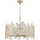 Swissvale 6 Light 24 inch Matte Gold with Polished Chrome Chandelier Ceiling Light
