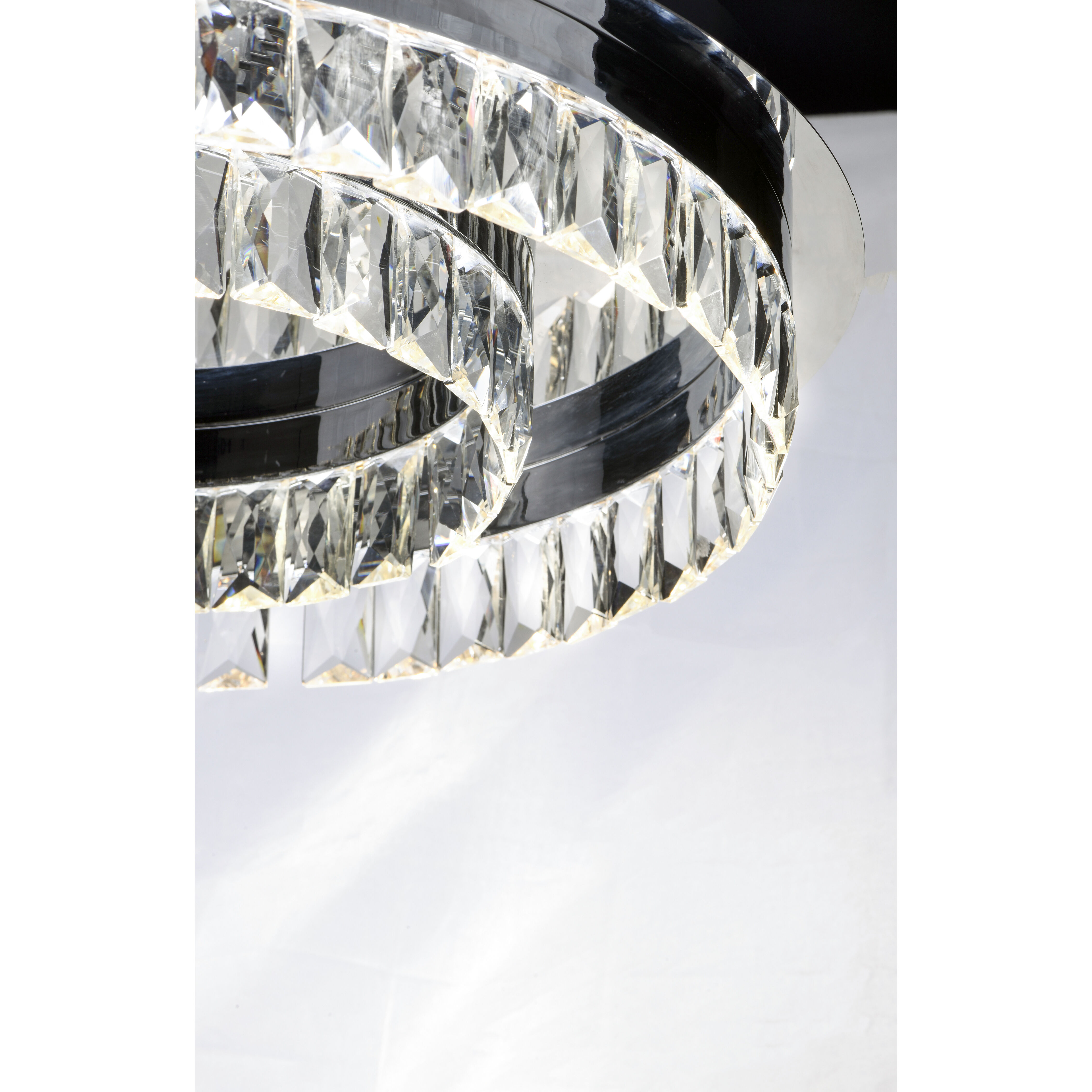 Icycle LED 21.5 inch Polished Chrome Flush Mount Chandelier Ceiling Light