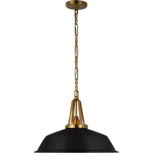 Chapman & Myers Layton LED 20 inch Antique-Burnished Brass Pendant Ceiling Light