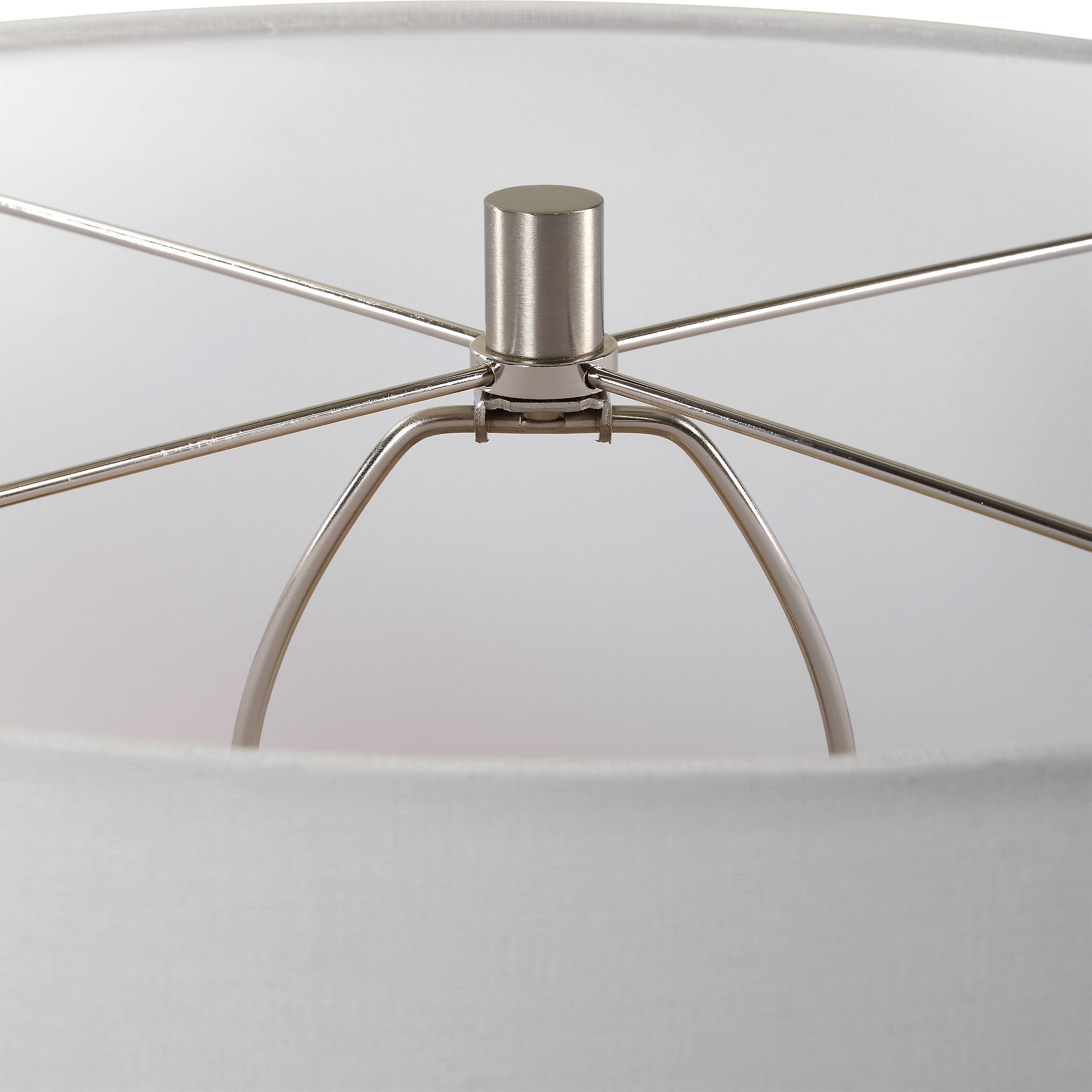 Dribble 25.75 inch 150.00 watt White Glaze with Dripped Gray Texture and Brushed Nickel Table Lamp Portable Light