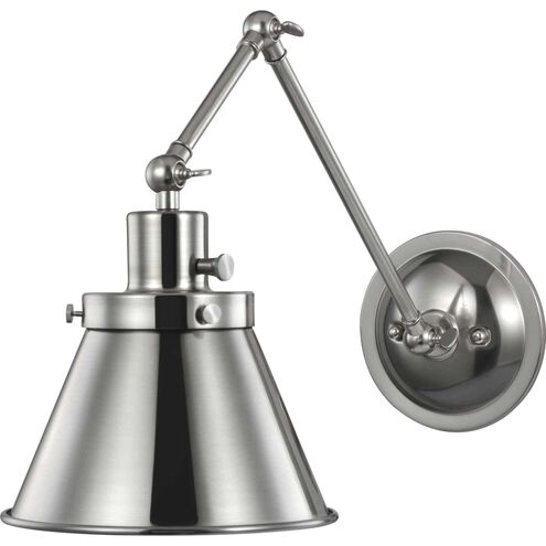 Hinton 18 inch 60.00 watt Brushed Nickel Swing Arm Wall Light