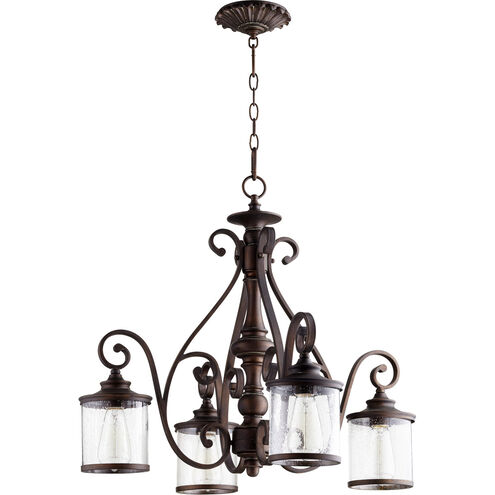 San Miguel 4 Light 27 inch Vintage Copper Chandelier Ceiling Light