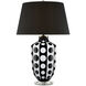 Cicero 32.75 inch 150 watt Black/White/Clear/Polished Brass Table Lamp Portable Light