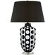 Cicero 33 inch 150.00 watt Black/White/Clear/Polished Brass Table Lamp Portable Light