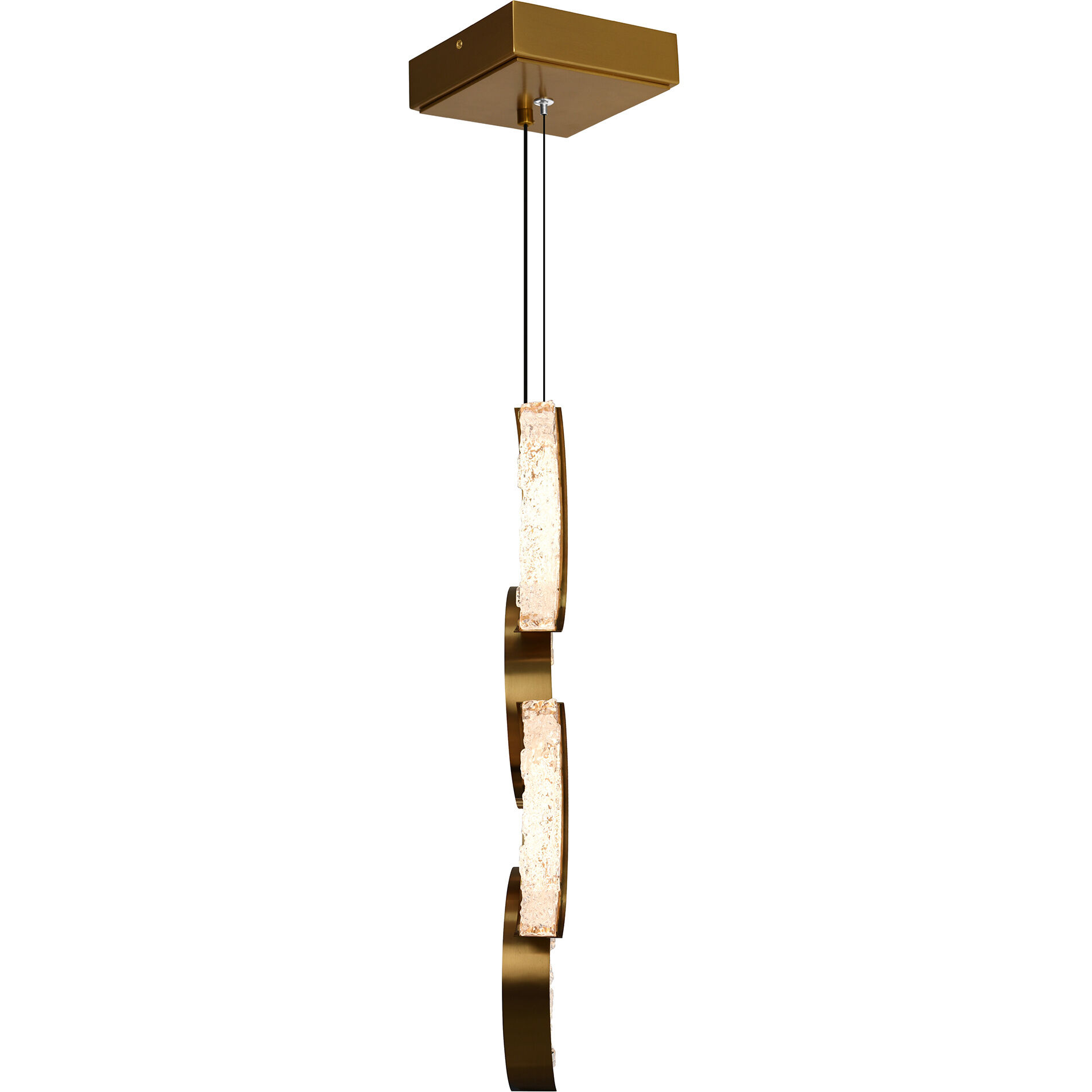 Moon LED 8 inch Brass Mini Pendant Ceiling Light