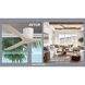 Avtur 60 inch Flat White with Bleached Wood Blades Flush Mount Ceiling Fan