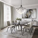Cascata LED 28 inch Black and Brushed Brass Down Chandelier Ceiling Light