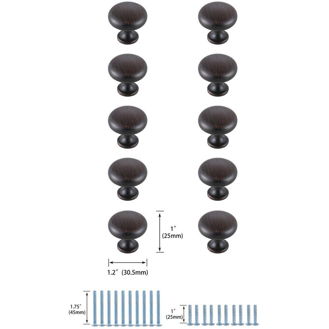 Cadon Oil-Rubbed Bronze Hardware Cabinet Knob, Set of 10