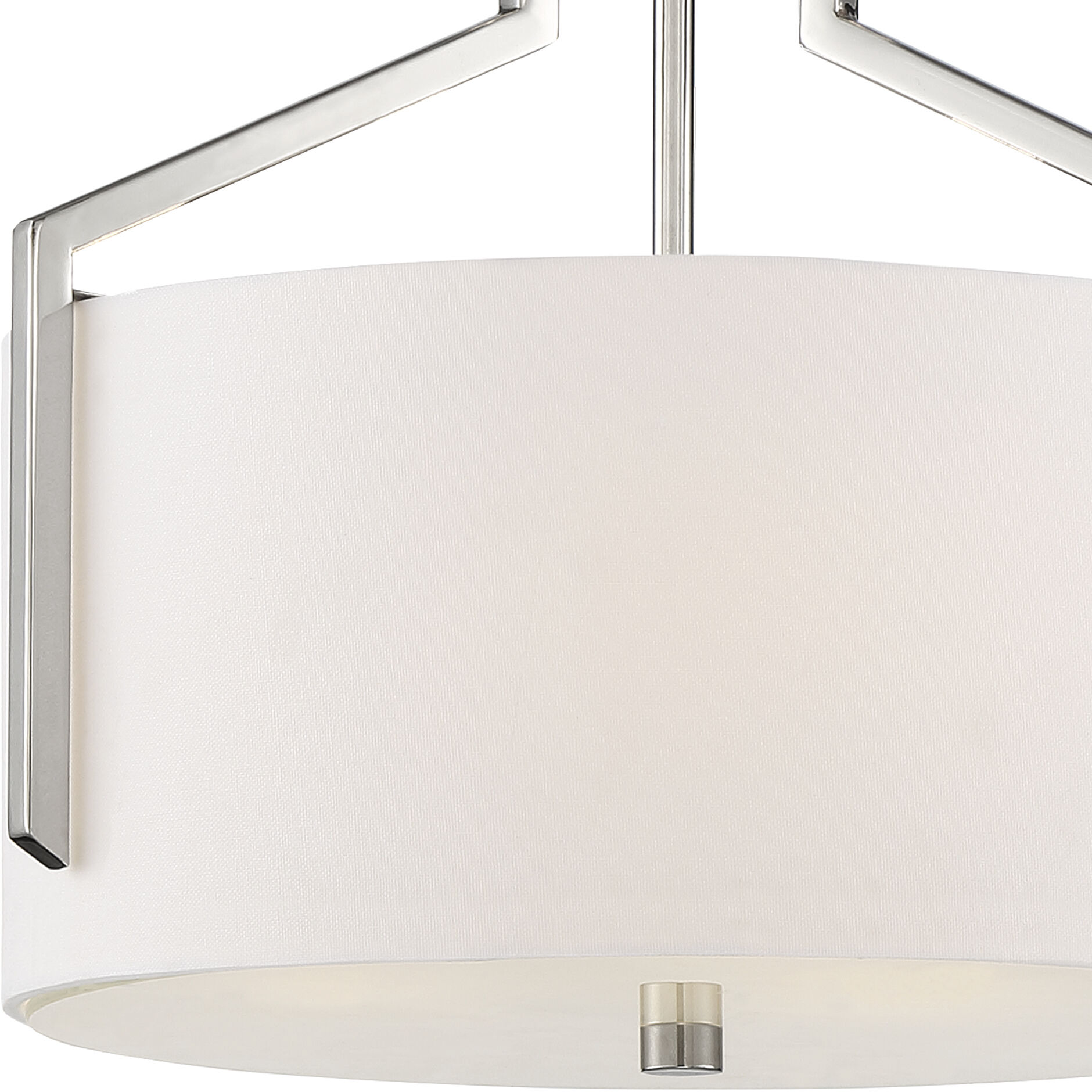 Elara 3 Light 15 inch Polished Nickel Semi-Flush Ceiling Light